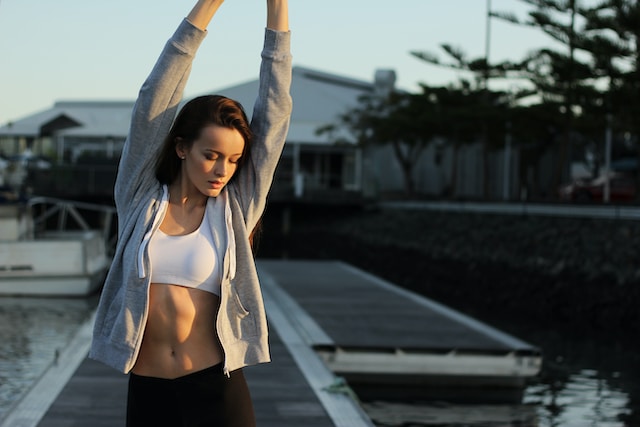 lady stretching