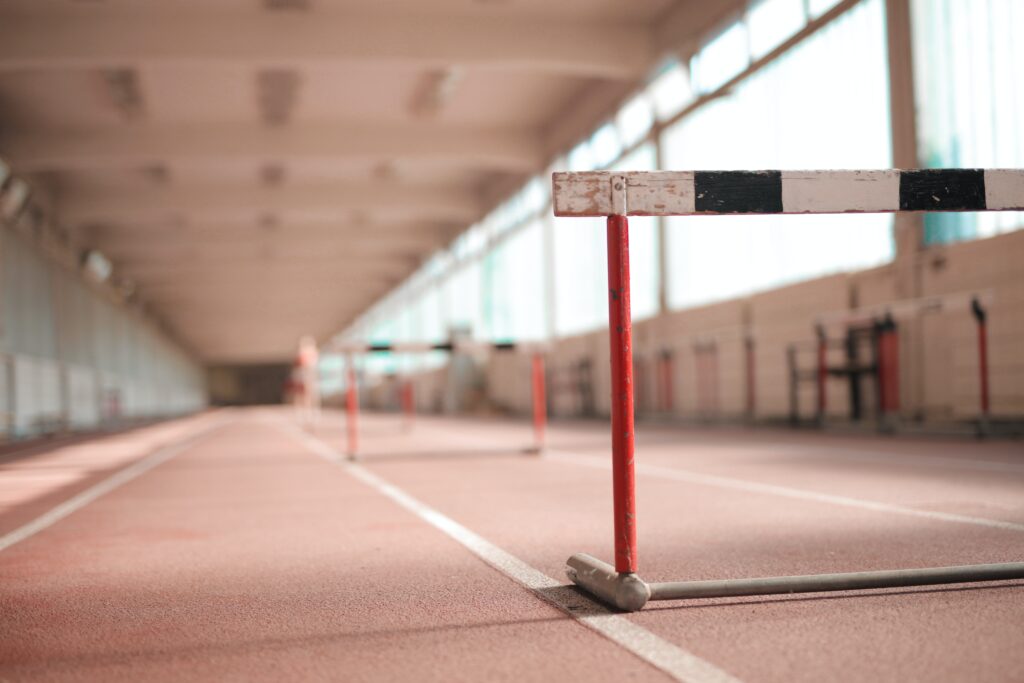 Hurdle race.